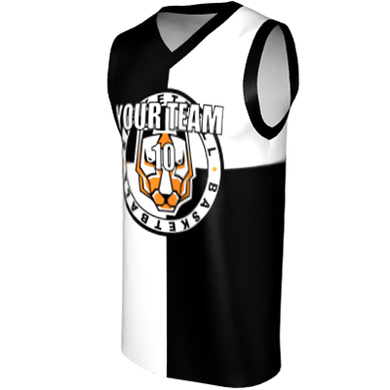 Deluxe NBL quality - Basketball Jersey 9120-1 Black/White/Orange
